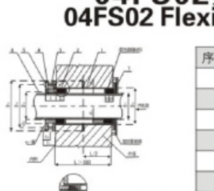 04FS02 flexible sealed wall sleeve structural and sealing arrangement drawing