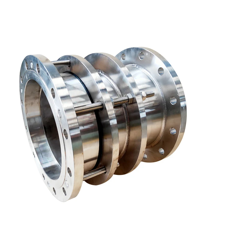 Stainless B2F double flange telescopic joint view