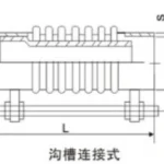 Grooved-end bellows expansion joint technical drawing