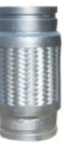 Grooved metal hose with external braid and grooved ends