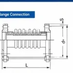 JDZ axial expansion joint flange connection technical drawing