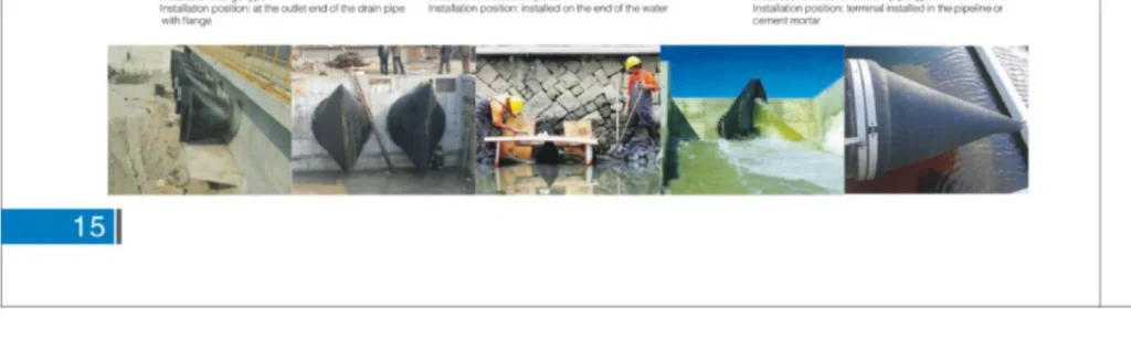 Mingchao rubber duckbill check valve real installation examples