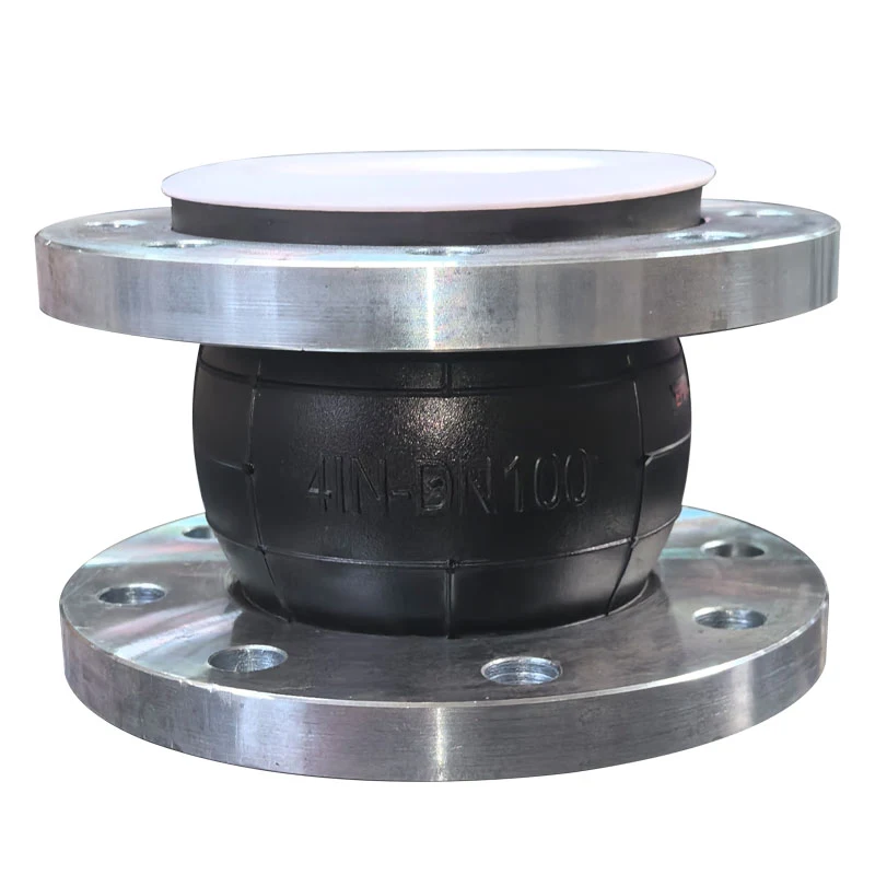 Top view showing stainless flanges and PTFE-lined opening