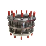 Double flange dismantling joint body and tie rod detail