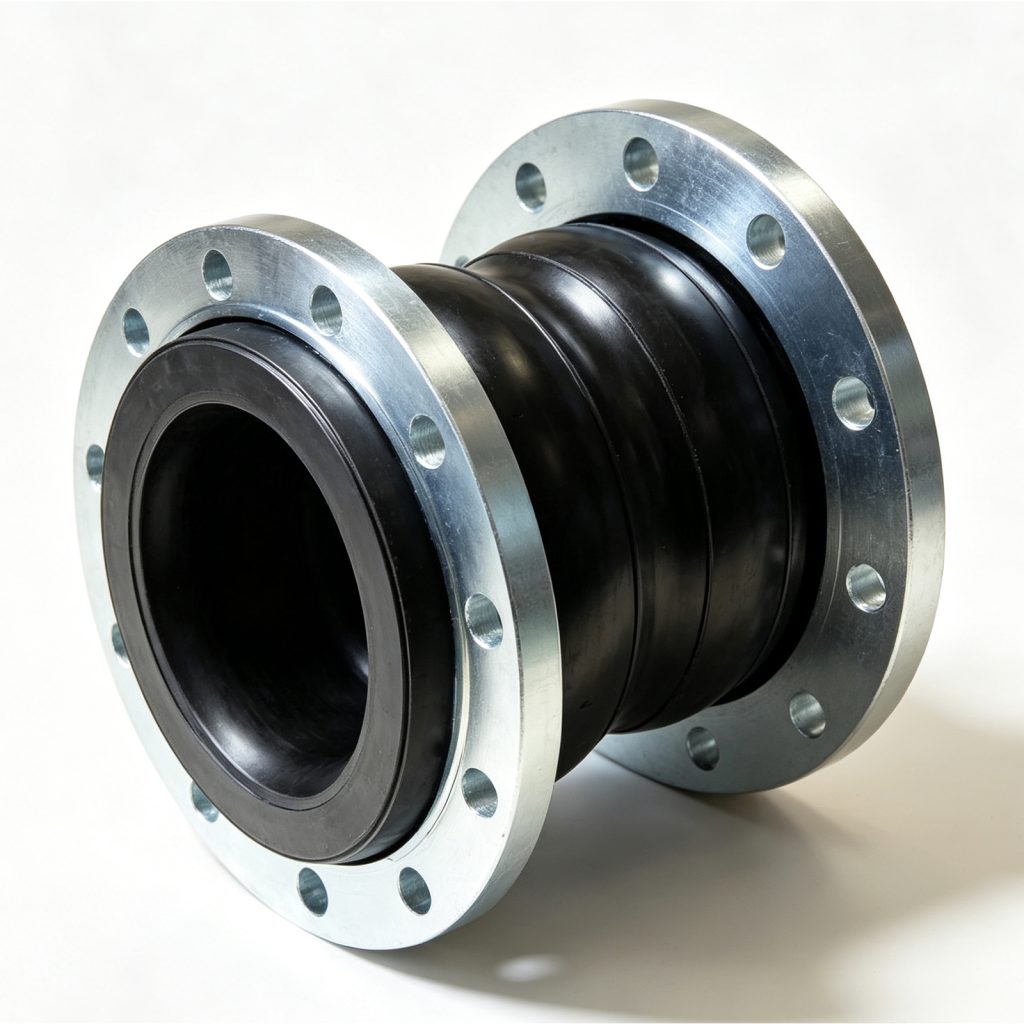 Double Sphere Rubber Expansion Joint - side three-quarter view