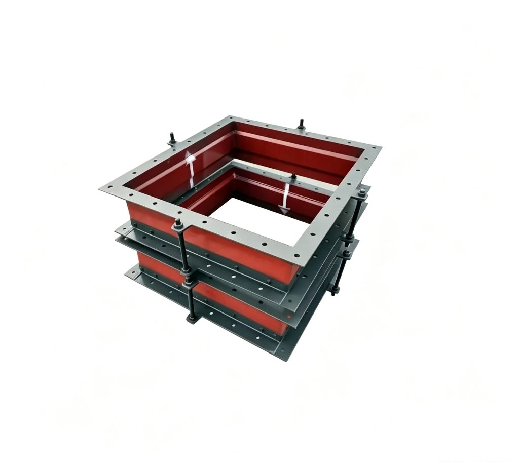 FUB / FVB Rubber Duct Expansion Joint - rectangular three-quarter view