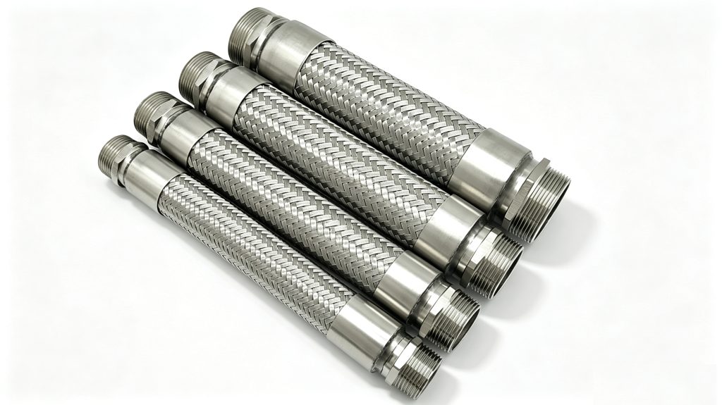 Grooved-End Flexible Metal Hose - size range view