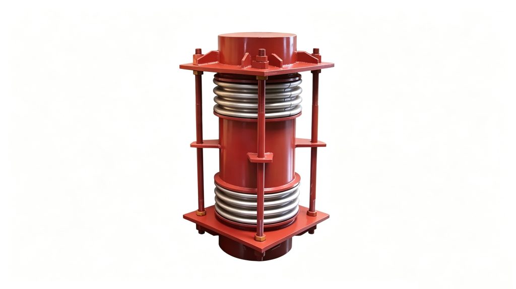 JDH Large Tie-Rod Lateral Corrugated Expansion Joint - front three-quarter view