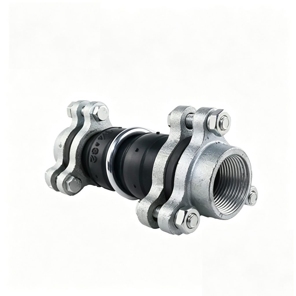 JGD-B Restrained Threaded Rubber Expansion Joint - front three-quarter view