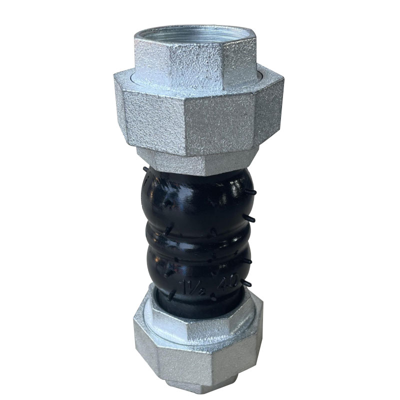 JGD-B Threaded Union Rubber Expansion Joint - front view