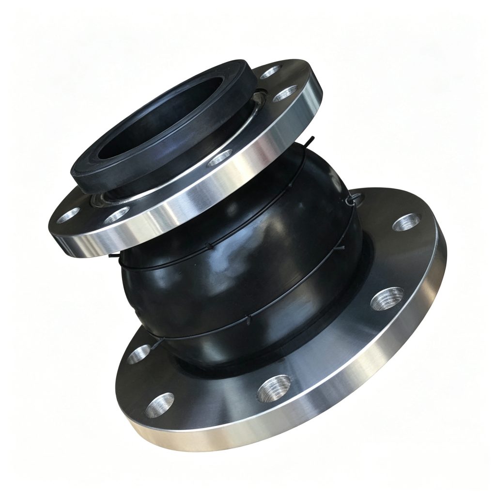 JDX Concentric Reducing Rubber Expansion Joint - opposite three-quarter view