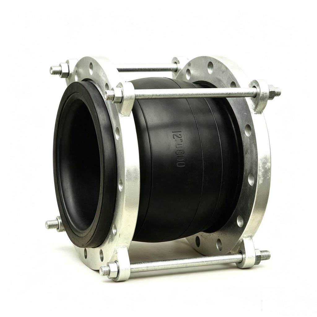 Restrained Rubber Expansion Joint with Tie Rods - opposite three-quarter view