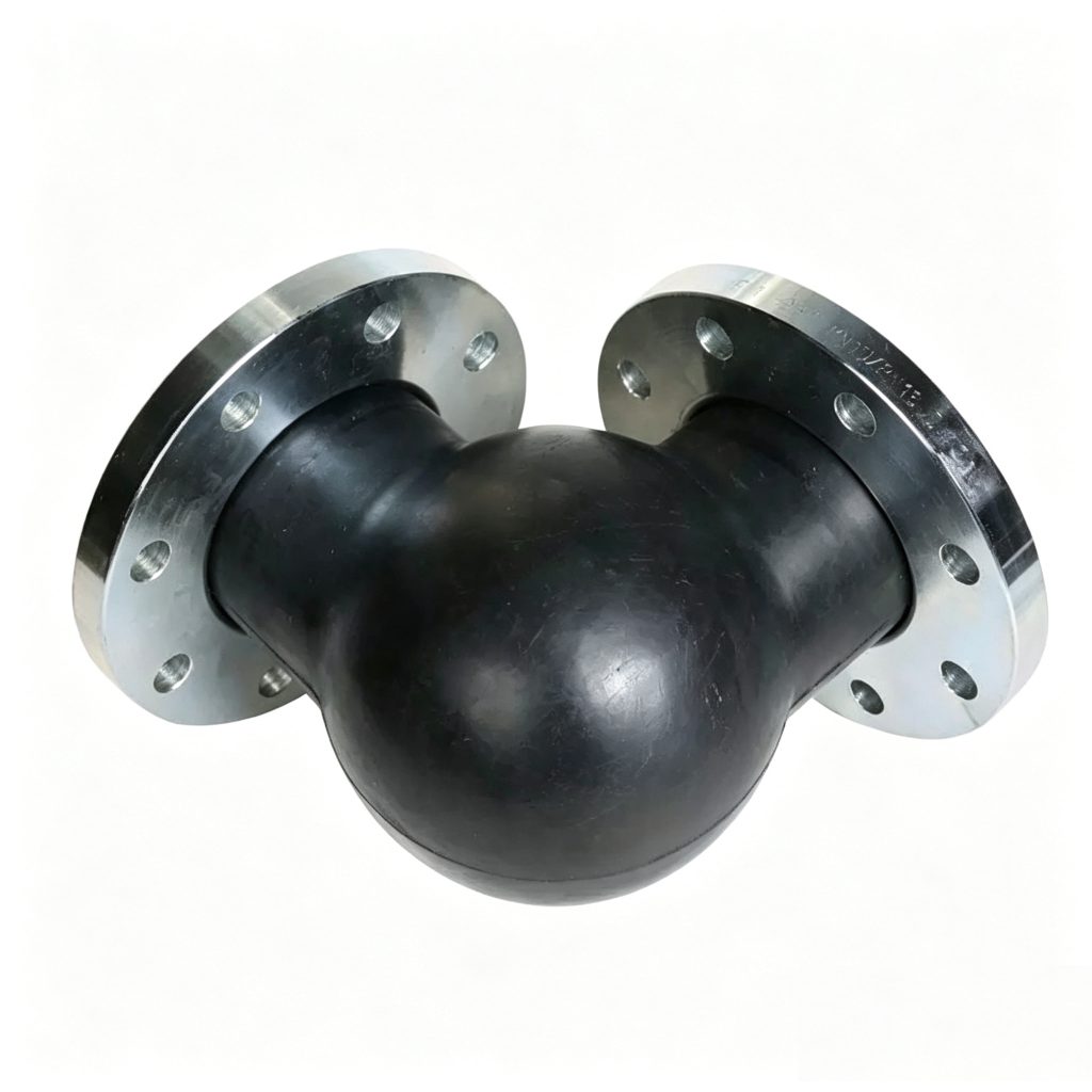 WTX 90° Flexible Rubber Expansion Elbow - side view